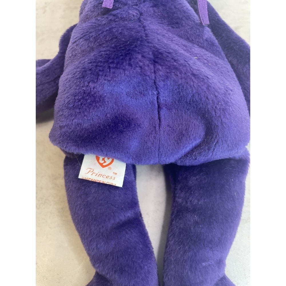 Vtg  PRINCESS DIANA 1997  TY Purple Beanie Baby Plush Toy Collectible - Picture 8 of 8
